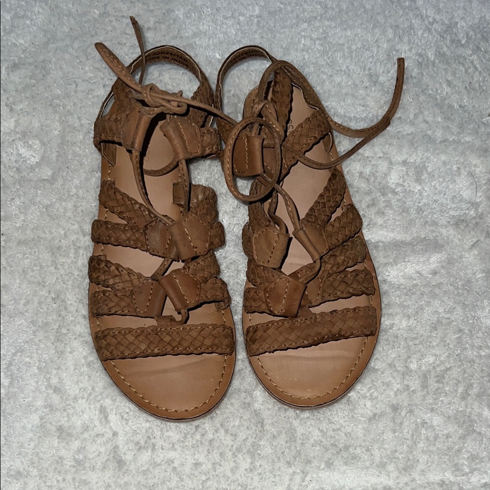 Topshop Braided Sandals - Tan